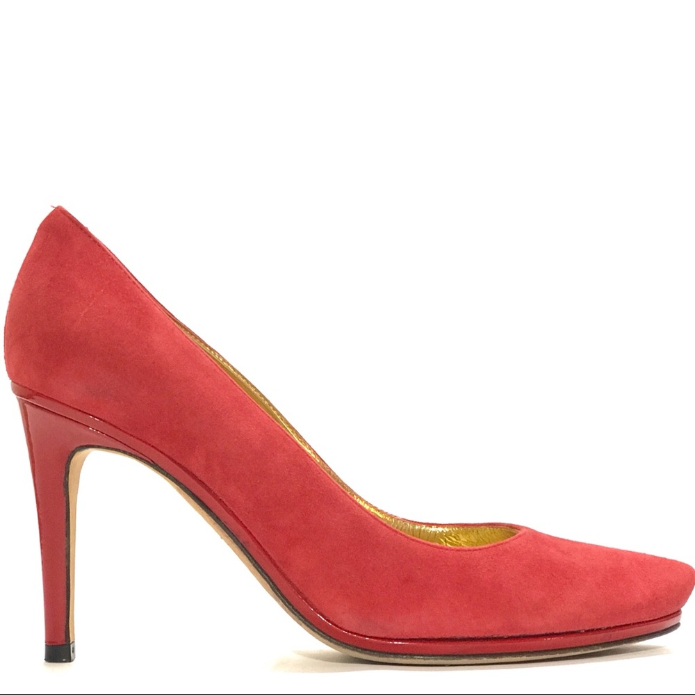 Rene Caovilla 37 US Size 7 Red Suede Pumps Heels